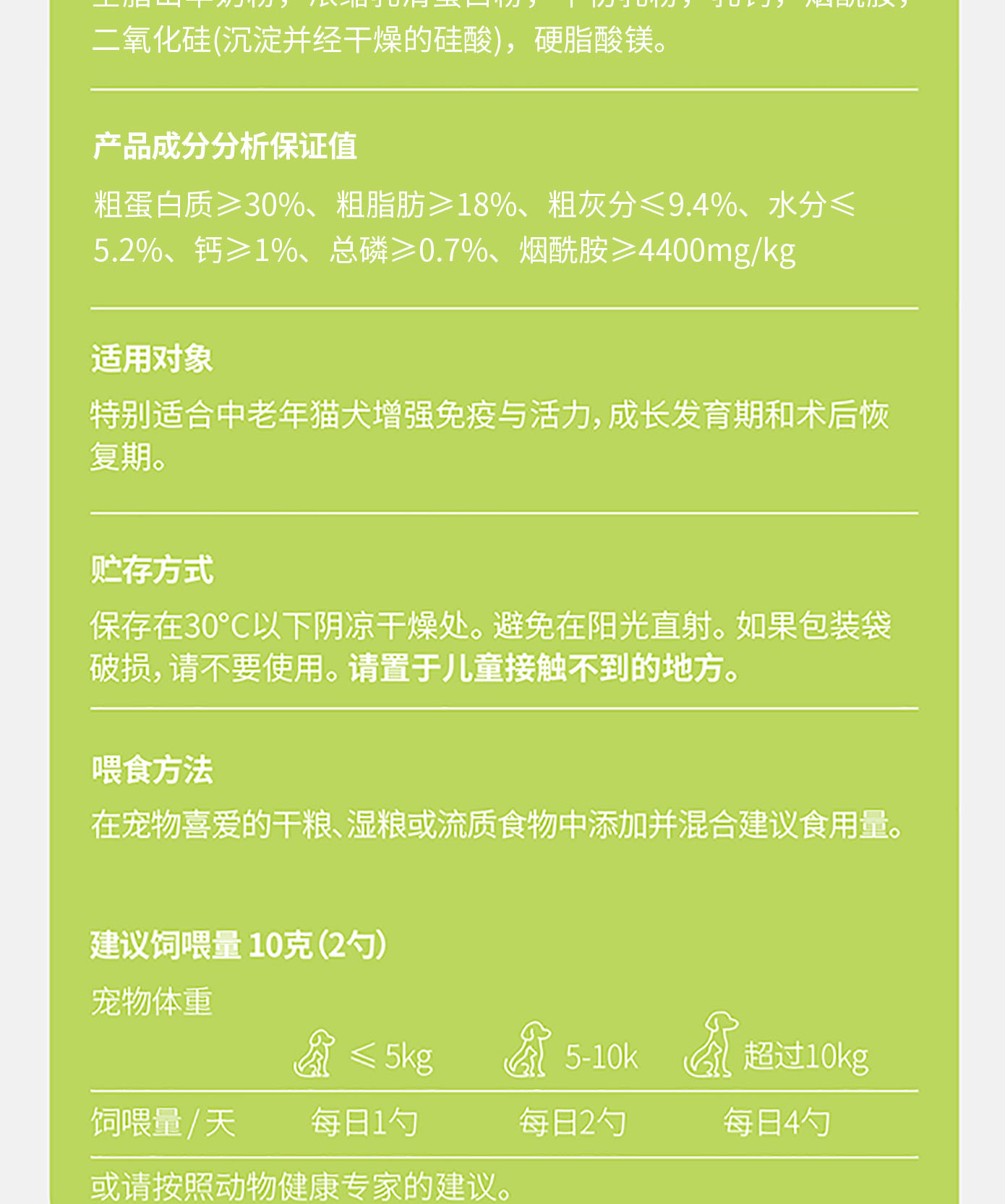 猫犬用羊奶修复活力粉详情图
